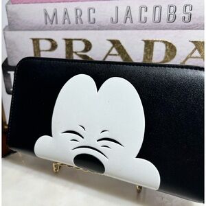 Coach Black and White Mickey Wallet EUC